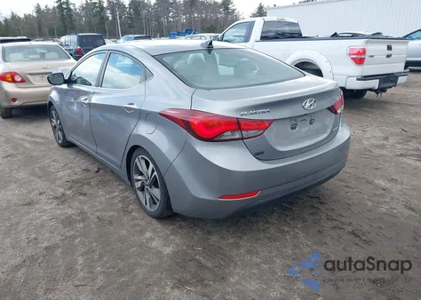 2014 Hyundai Elantra Limited from USA, damaged, VIN KMHDH4AE3EU074374
